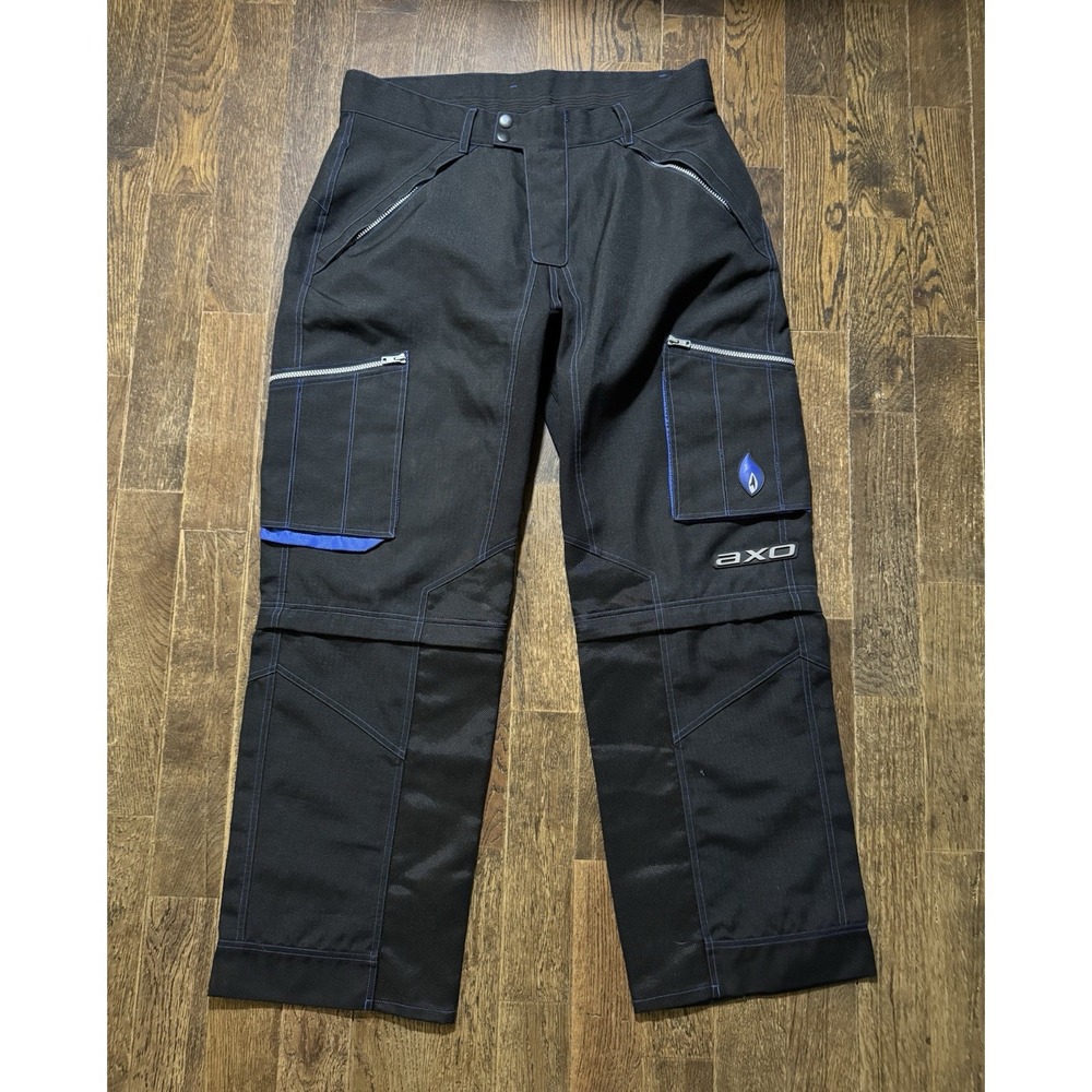 Axo Convertible Pants/Shorts Mens Size 38 (38x32) Motocross Black Mid Rise